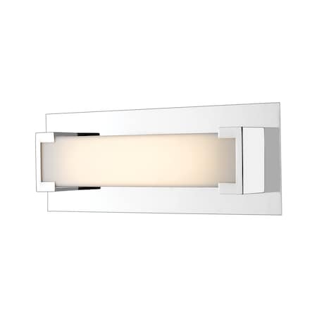 Z-Lite Elara 1 Light Wall Sconce, Chrome & Frosted 1926-1S-CH-LED